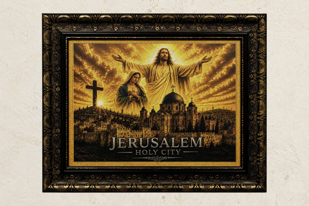 Jesus, Mary & Cross – Jerusalem Holy City
