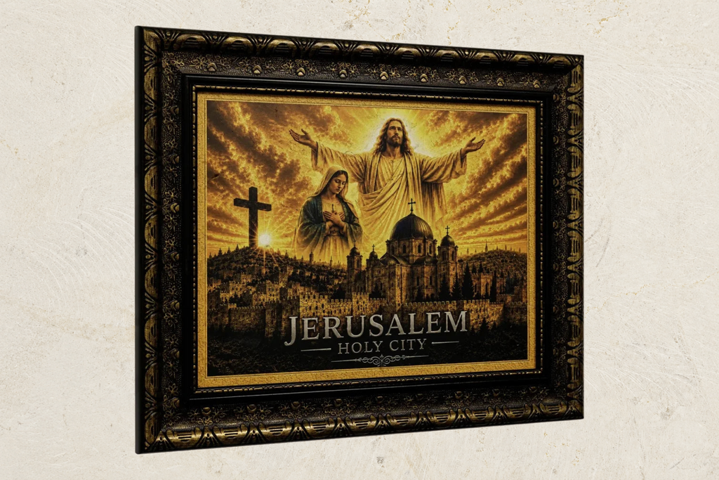 Jesus, Mary & Cross – Jerusalem Holy City