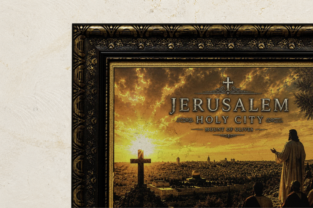 Jesus & His Disciples – Mount of Olives, Jerusalem Holy City