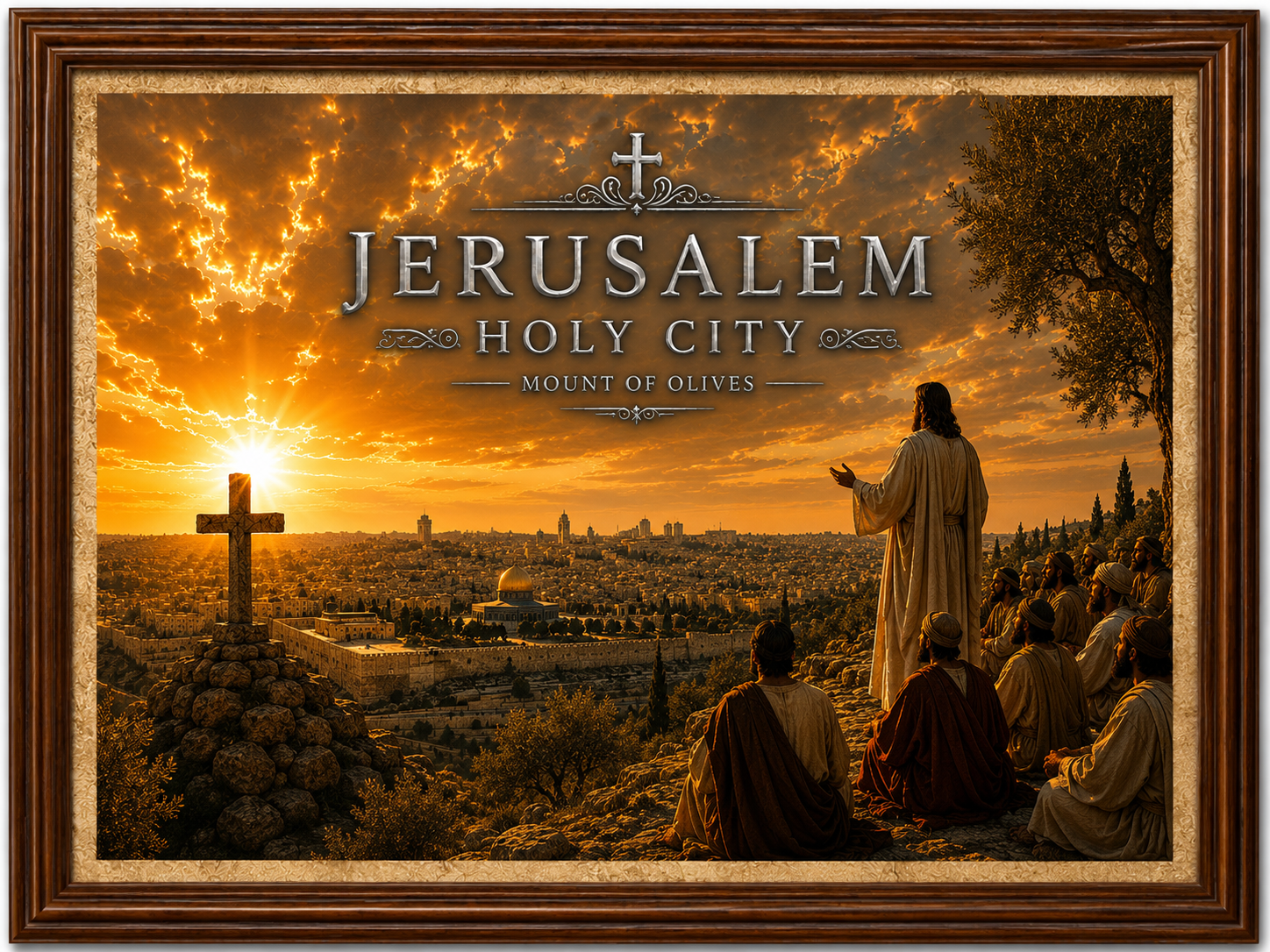 Jesus & His Disciples – Mount of Olives, Jerusalem Holy City