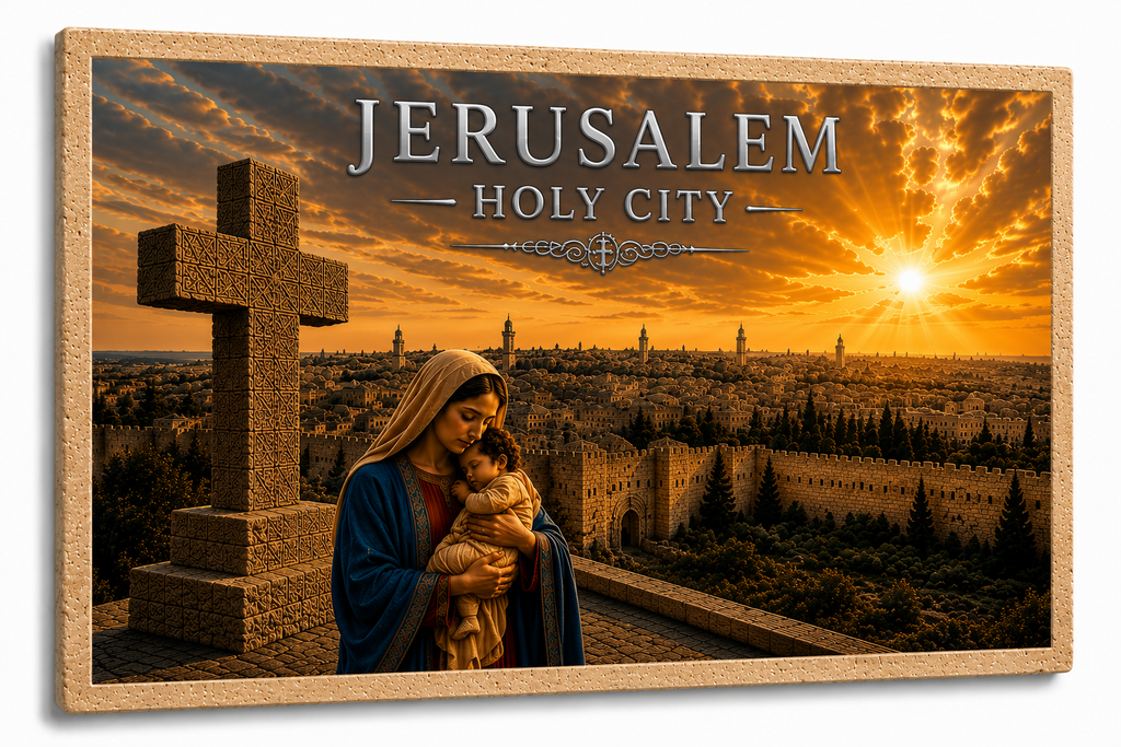 Mary & Child Jesus – Jerusalem Holy City