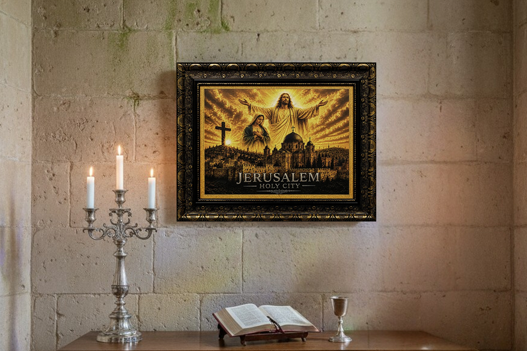 Jesus, Mary & Cross – Jerusalem Holy City