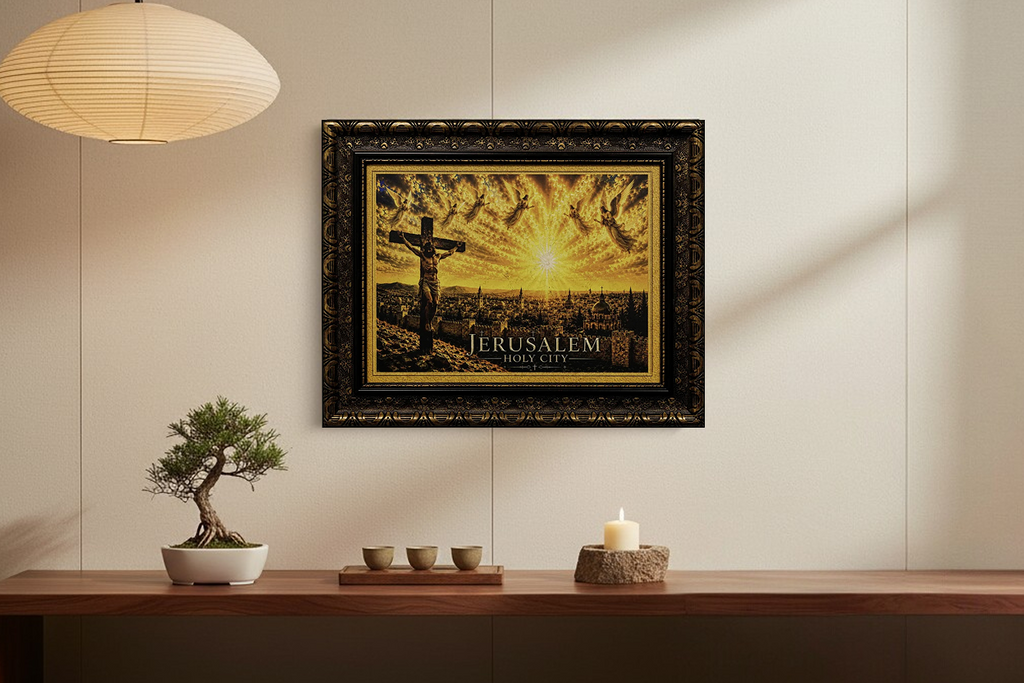 Crucifixion over the Holy City