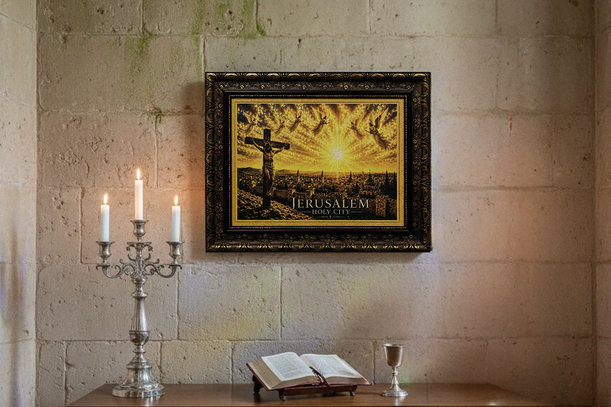 Crucifixion over the Holy City