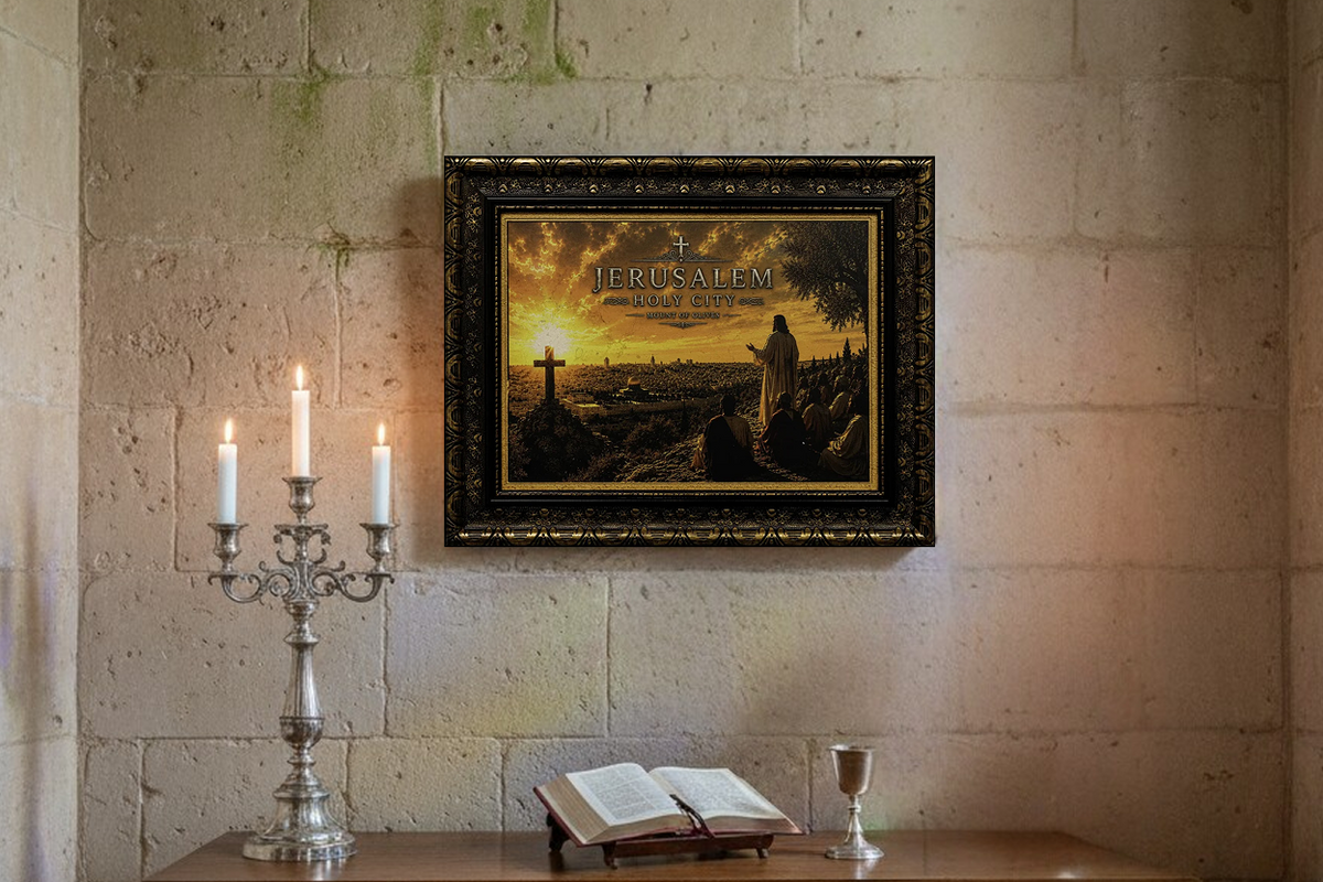 Jesus & His Disciples – Mount of Olives, Jerusalem Holy City