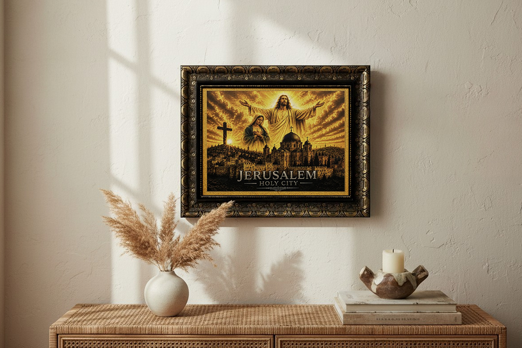 Jesus, Mary & Cross – Jerusalem Holy City