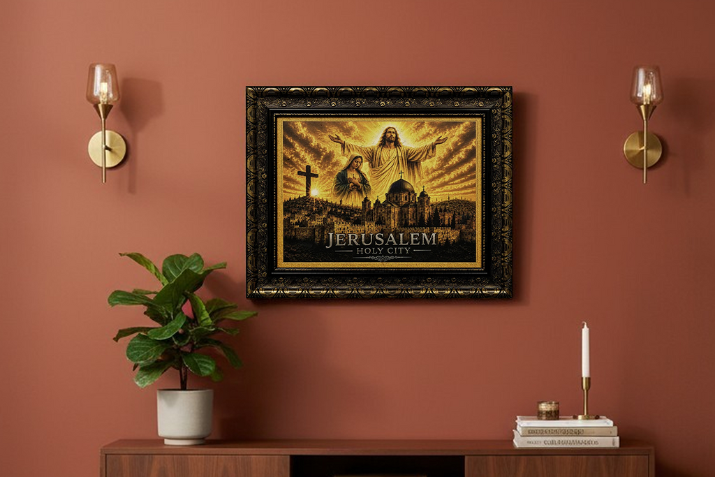 Jesus, Mary & Cross – Jerusalem Holy City