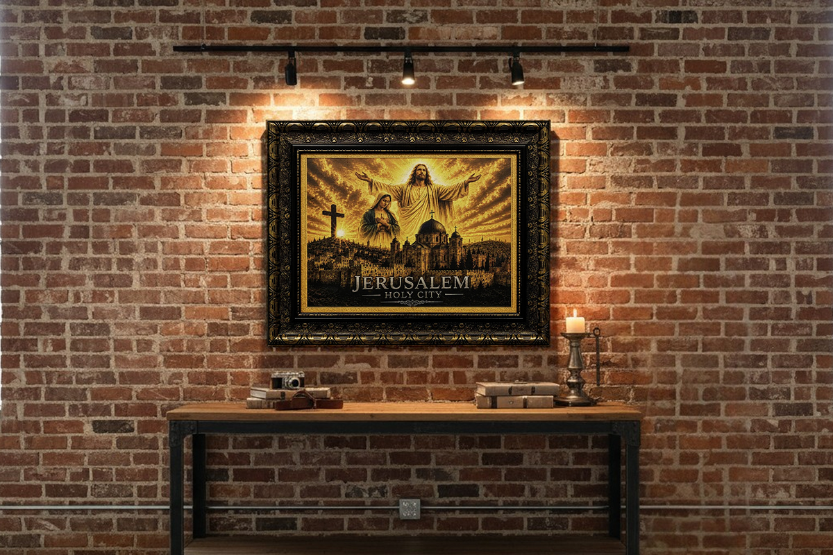 Jesus, Mary & Cross – Jerusalem Holy City