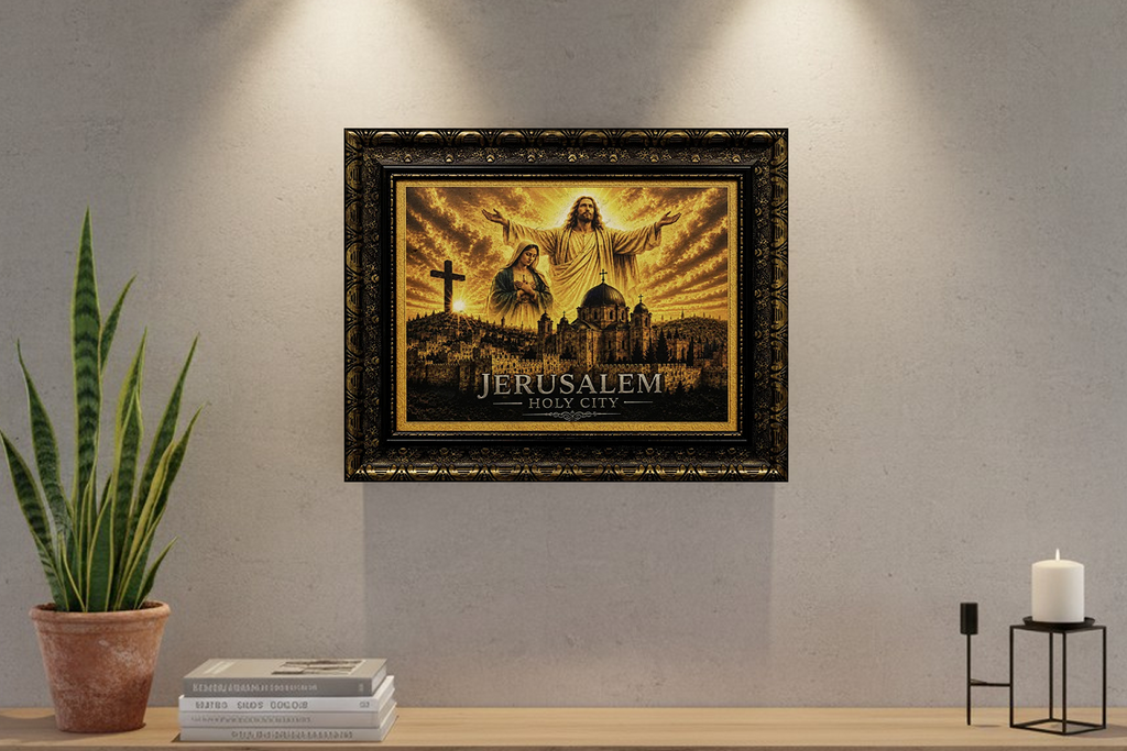 Jesus, Mary & Cross – Jerusalem Holy City