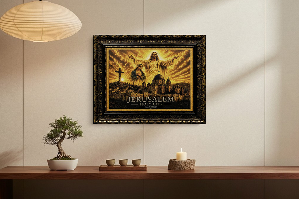 Jesus, Mary & Cross – Jerusalem Holy City
