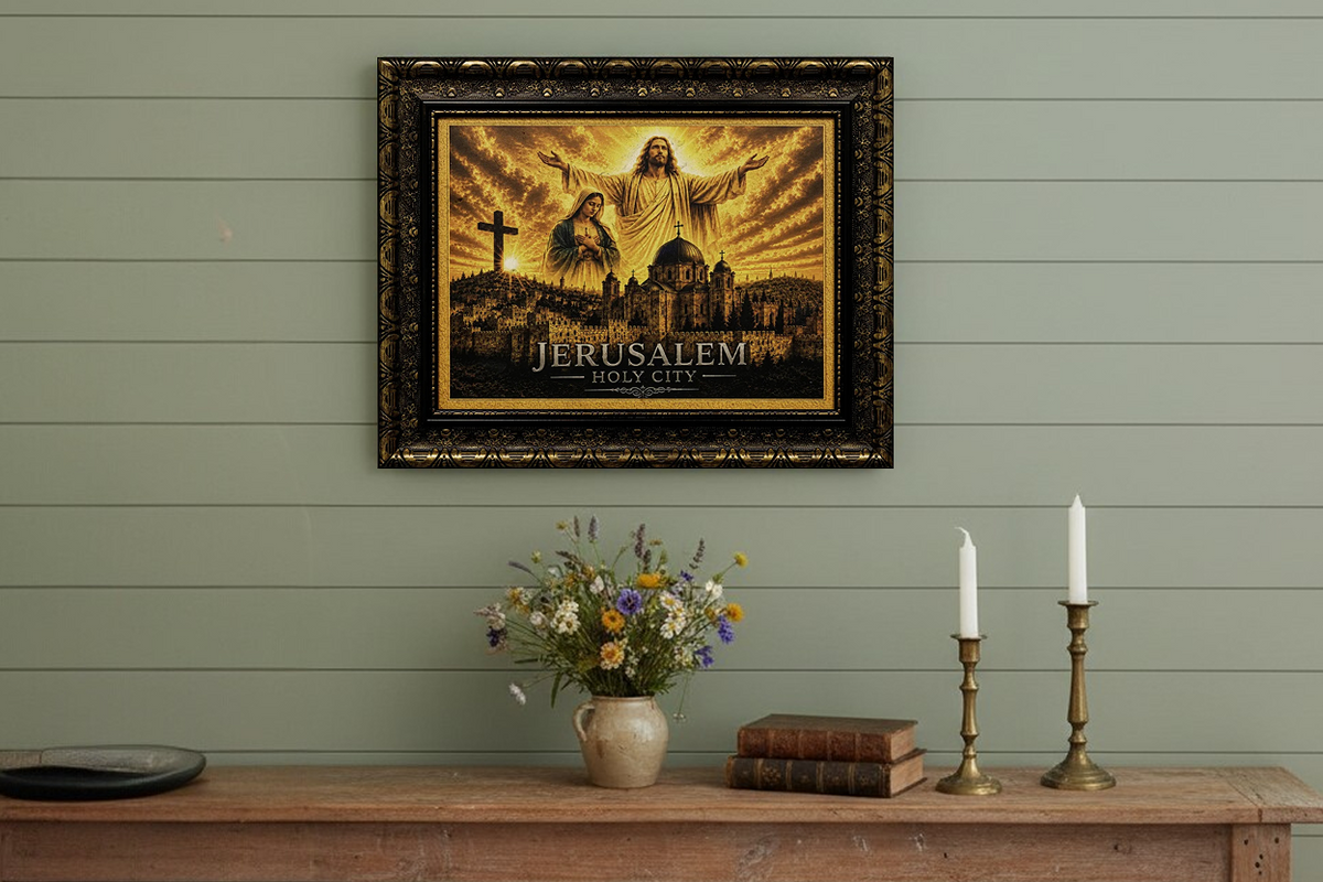 Jesus, Mary & Cross – Jerusalem Holy City
