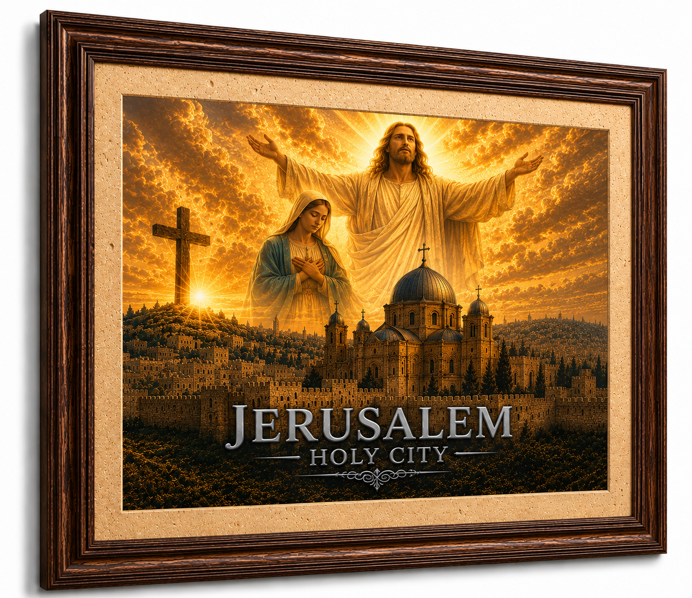 Jesus, Mary & Cross – Jerusalem Holy City