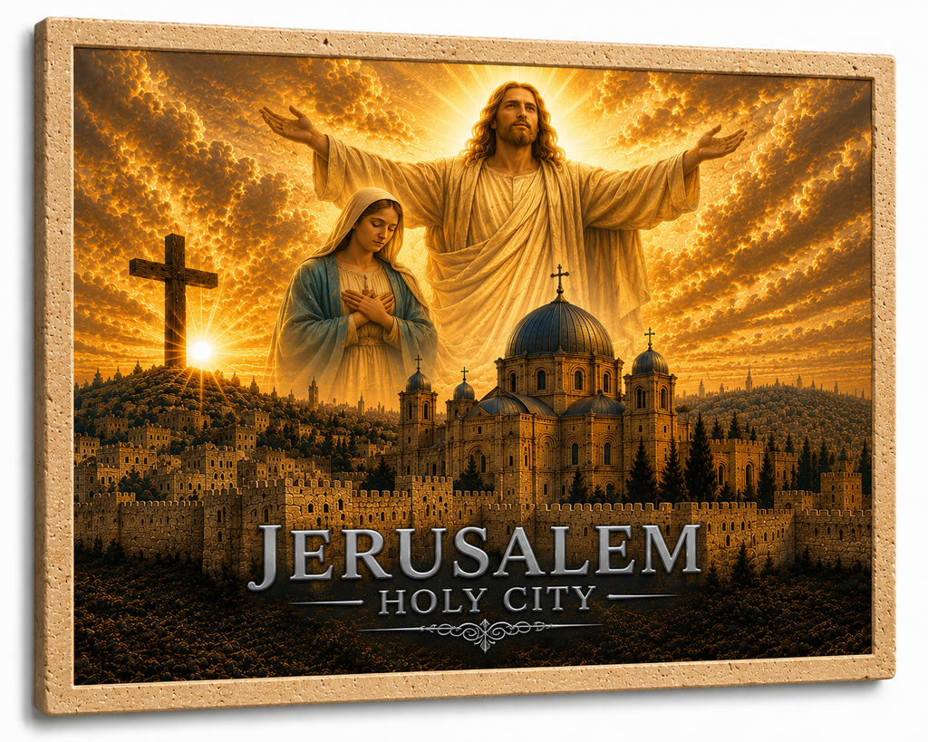 Jesus, Mary & Cross – Jerusalem Holy City