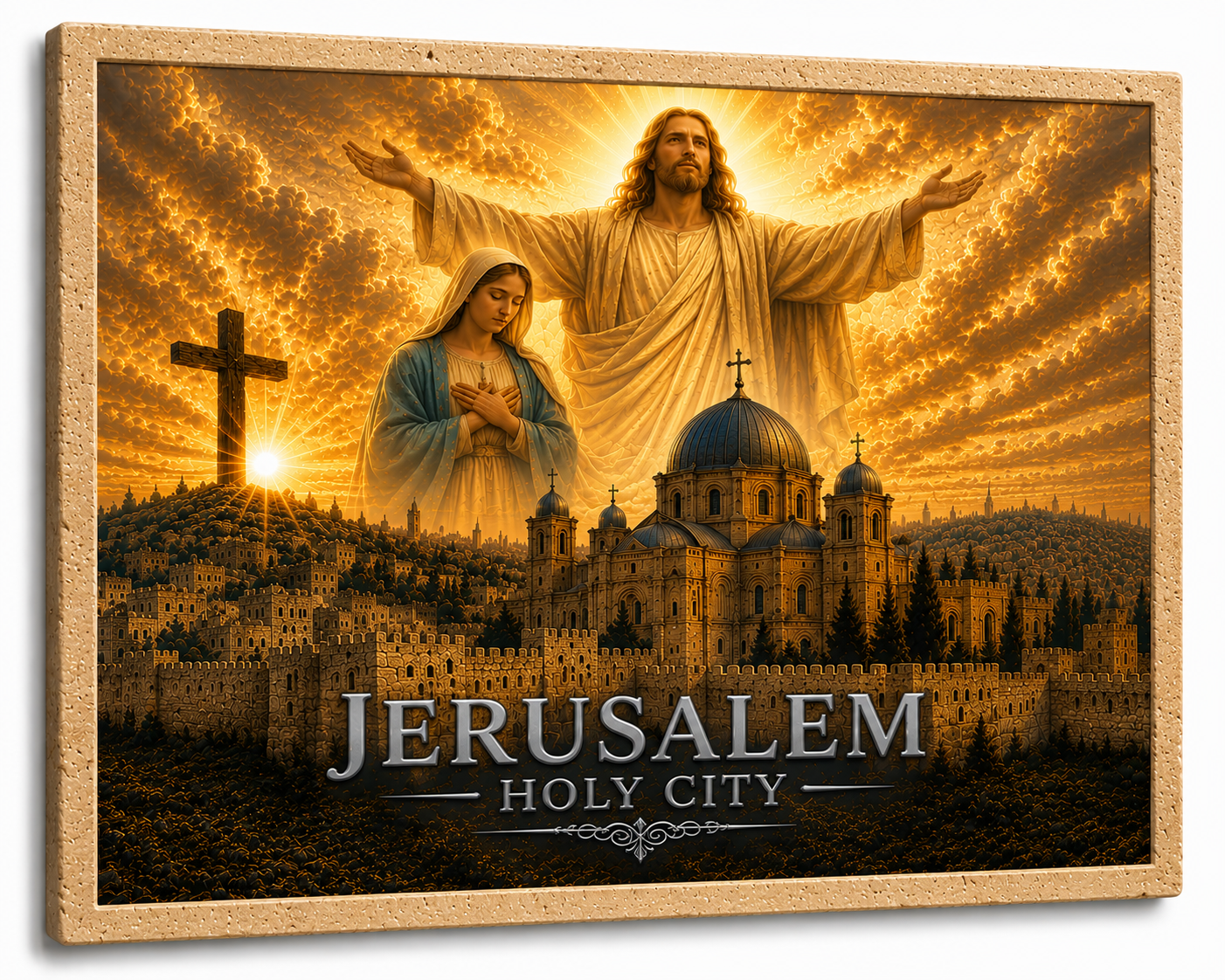 Jesus, Mary & Cross – Jerusalem Holy City