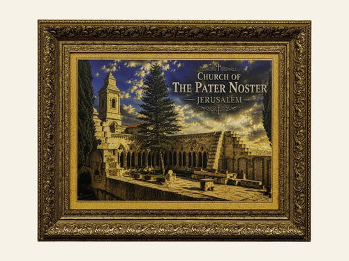 Church of the Pater Noster – Jerusalem Stone Wall Art - framed Jerusalem stone wall art