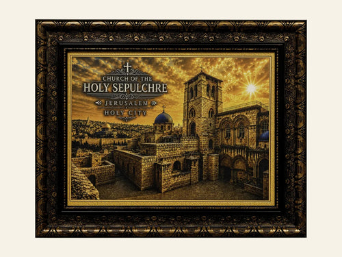 Church of the Holy Sepulchre – Jerusalem Holy City - framed Jerusalem stone wall art