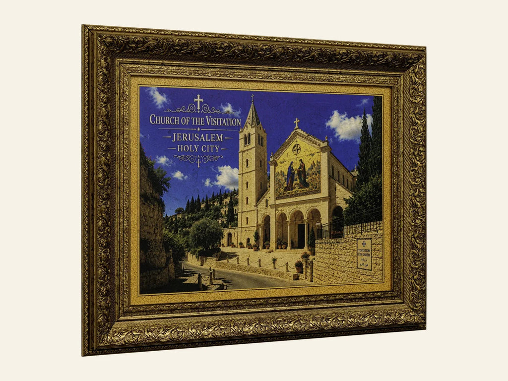 Church of the Visitation – Jerusalem Stone Wall Art - side view