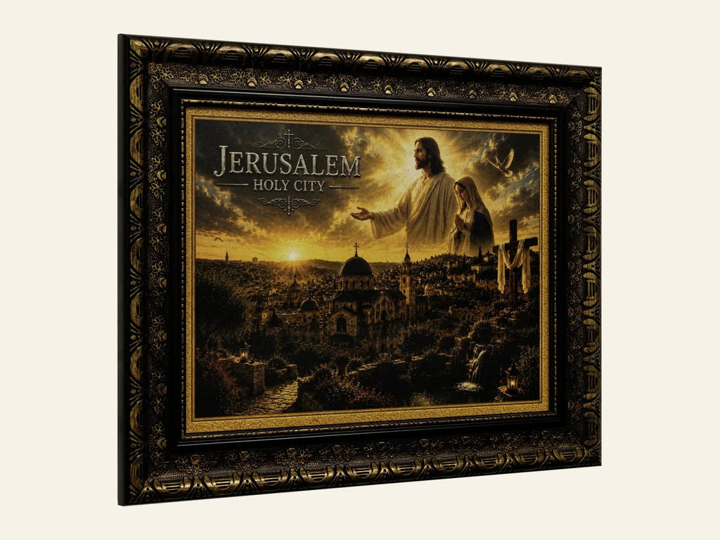 Jerusalem Holy City – Jesus   Mary Wall Art - side view