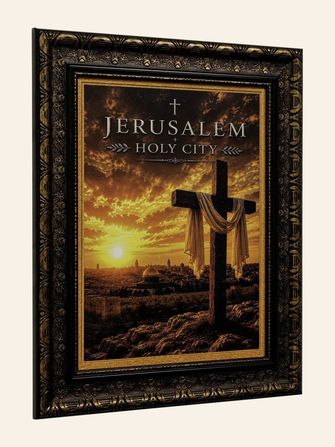 Jerusalem Holy City – Cross - side view